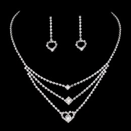 Set Colier si Cercei Elegant cu Inimioara